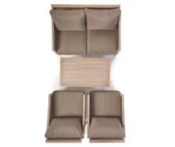 Madison Slatted Steel Patio Coffee Table -FurniHub Store 810497060 810497059 810497083 2 2 1