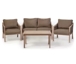 Madison Wicker Cushioned Patio Loveseat -FurniHub Store 810497060 810497059 810497083 3