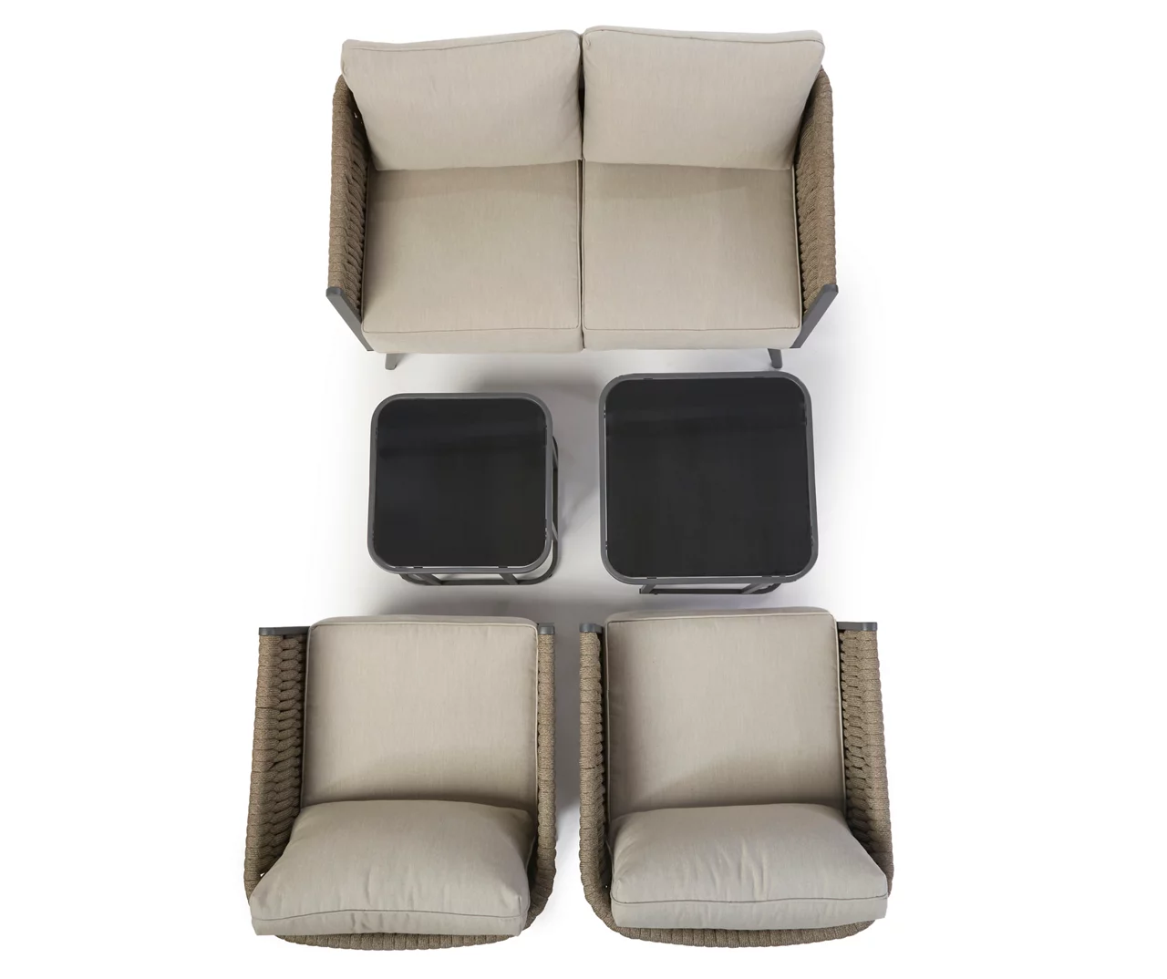 Oak Parkway Cord 5-Piece Cushioned Patio Seating Set 4 Oak Parkway Cord 5-Piece Cushioned Patio Seating Set - Image 2