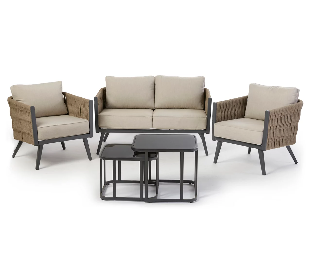 Oak Parkway Cord 5-Piece Cushioned Patio Seating Set 3 Oak Parkway Cord 5-Piece Cushioned Patio Seating Set
