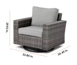 Broyhill Eagle Brooke All-Weather Wicker Swivel Cushioned Patio Glider -FurniHub Store 810498107 99 2