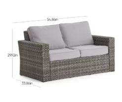 Broyhill Eagle Brooke All-Weather Wicker Cushioned Patio Loveseat 41 Broyhill Eagle Brooke All-Weather Wicker Cushioned Patio Loveseat -FurniHub Store 810498109 18