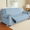 Navy & Light Blue Microfiber Reversible Sofa Furniture Protector -FurniHub Store 810498484 1