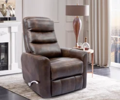 Real Living Bolero Faux Leather Swivel Glider Recliner -FurniHub Store 810499151 1