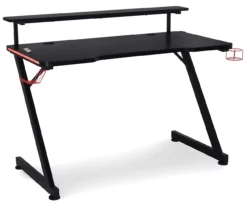 Black LED Gaming Desk With Riser -FurniHub Store 810499569 3