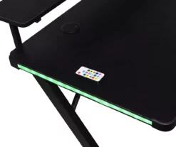 Black LED Gaming Desk With Riser -FurniHub Store 810499569 5