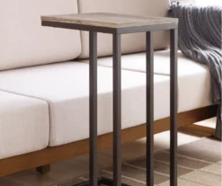 Brown & Black Metal C Side Table -FurniHub Store 810499784 1