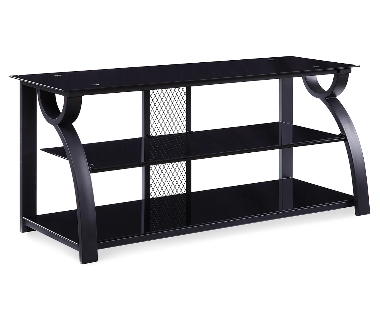 44" Black Glass & Metal TV Stand 3 44" Black Glass & Metal TV Stand