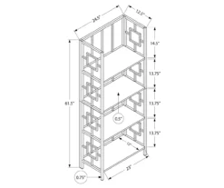 Black Square 4-Shelf Bookcase -FurniHub Store 810502794 3