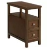 Walnut 2-Drawer End Table With Shelf 2 Walnut 2-Drawer End Table With Shelf -FurniHub Store 810504030 2