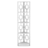 White Square 4-Shelf Corner Bookcase -FurniHub Store 810512902 2