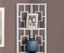 White Square 4-Shelf Corner Bookcase -FurniHub Store 810512902 4