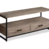 48" Dark Taupe 2-Drawer TV Stand 2 48" Dark Taupe 2-Drawer TV Stand -FurniHub Store 810512921 2