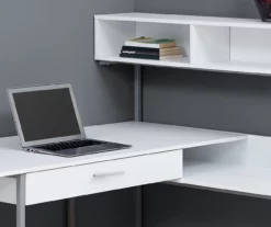 Monarch L-Shaped Corner Desk With Hutch -FurniHub Store 810512935 4