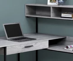 Monarch L-Shaped Corner Desk With Hutch -FurniHub Store 810512937 4