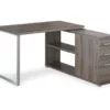 Dark Taupe Reversible L-Shaped Corner Desk -FurniHub Store 810512939 2