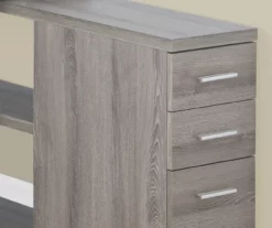 Dark Taupe Reversible L-Shaped Corner Desk -FurniHub Store 810512939 4