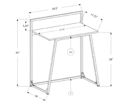 Monarch Small Space Metal Computer Desk -FurniHub Store 810512941 3