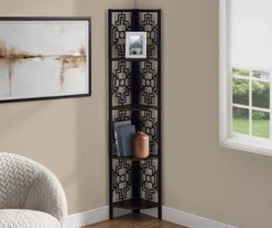 Monarch Geometric 4-Shelf Corner Bookcase -FurniHub Store 810512946 1