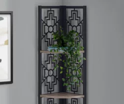 Monarch Geometric 4-Shelf Corner Bookcase -FurniHub Store 810512947 4
