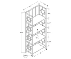 White Square 4-Shelf Open Bookcase -FurniHub Store 810512949 3