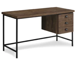 Monarch Reclaimed 3-Drawer Computer Desk -FurniHub Store 810512958 2