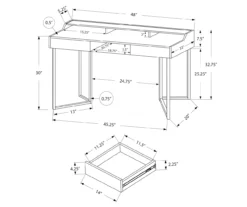 Monarch Office Desk With Riser -FurniHub Store 810512966 3