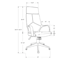 Monarch Modern Executive Office Chair -FurniHub Store 810512971 11