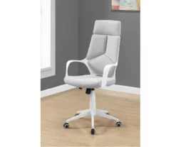 White & Gray Executive Office Chair -FurniHub Store 810512972 1