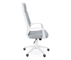 White & Gray Executive Office Chair -FurniHub Store 810512972 5