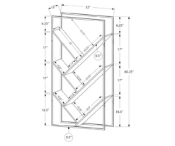 Brown 5-Shelf Slanted Bookcase 9 Brown 5-Shelf Slanted Bookcase -FurniHub Store 810512985 3