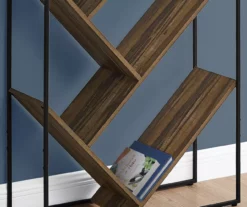 Brown 5-Shelf Slanted Bookcase 10 Brown 5-Shelf Slanted Bookcase -FurniHub Store 810512985 4