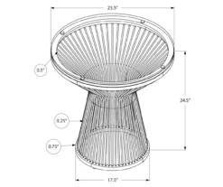 Silver Hourglass End Table -FurniHub Store 810512999 3