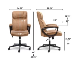 Hannah Beige Microfiber Office Chair 36 Hannah Beige Microfiber Office Chair -FurniHub Store 810513511 3 1