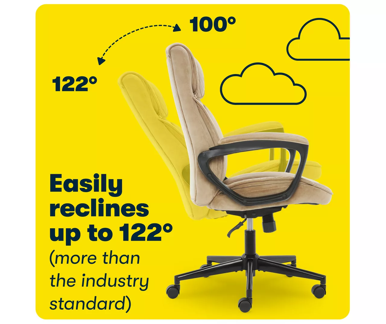 Hannah Beige Microfiber Office Chair 8 Hannah Beige Microfiber Office Chair - Image 6