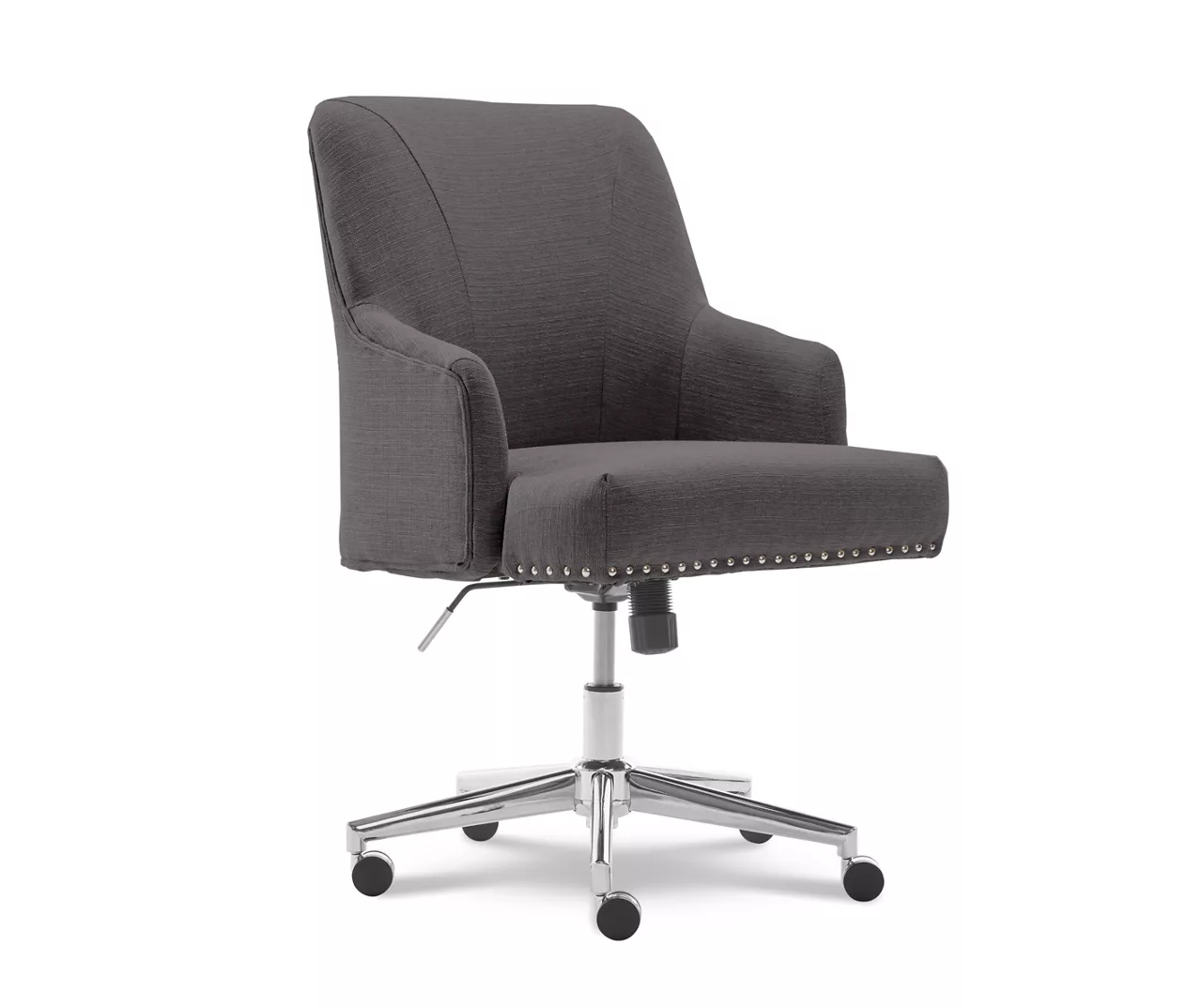 Leighton Dark Gray Memory Foam Fabric Office Chair 3 Leighton Dark Gray Memory Foam Fabric Office Chair