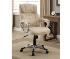 Fawn Tan Linen Executive Office Chair 15 Fawn Tan Linen Executive Office Chair -FurniHub Store 810513549 3