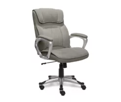 Glacial Gray Linen Executive Office Chair -FurniHub Store 810513550 2