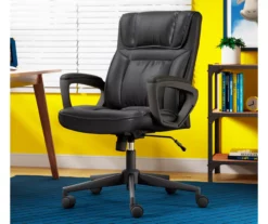 Hannah Black Bonded Leather Office Chair -FurniHub Store 810513552 A0 12