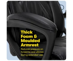 Hannah Black Bonded Leather Office Chair -FurniHub Store 810513552 A0 7