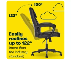 Hannah Black Bonded Leather Office Chair -FurniHub Store 810513552 A0 8