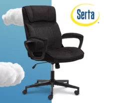 Hannah Charcoal Gray Microfiber Office Chair -FurniHub Store 810513553