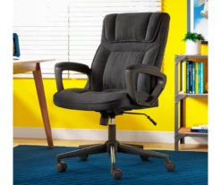 Hannah Charcoal Gray Microfiber Office Chair -FurniHub Store 810513553 A0 12