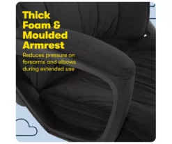 Hannah Charcoal Gray Microfiber Office Chair -FurniHub Store 810513553 A0 7