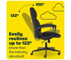 Hannah Charcoal Gray Microfiber Office Chair -FurniHub Store 810513553 A0 8