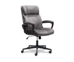 Gray & Black Executive Office Chair -FurniHub Store 810513554 2