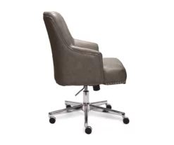 Leighton Gray Memory Foam Bonded Leather Office Chair -FurniHub Store 810513560 12