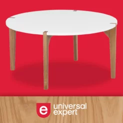 White Round Coffee Table -FurniHub Store 810513564