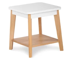 White Square Side Table