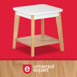 White Square Side Table -FurniHub Store 810513568